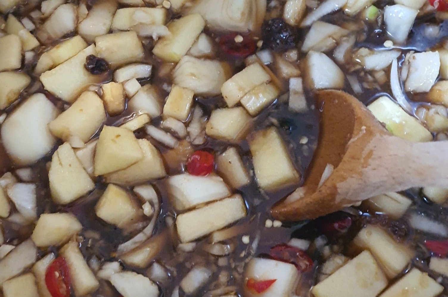 Image of all ingredients in the cooking pan